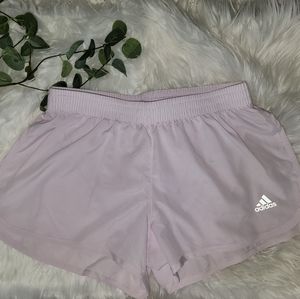 New Adidas Light Pink Running Aeroready Shorts